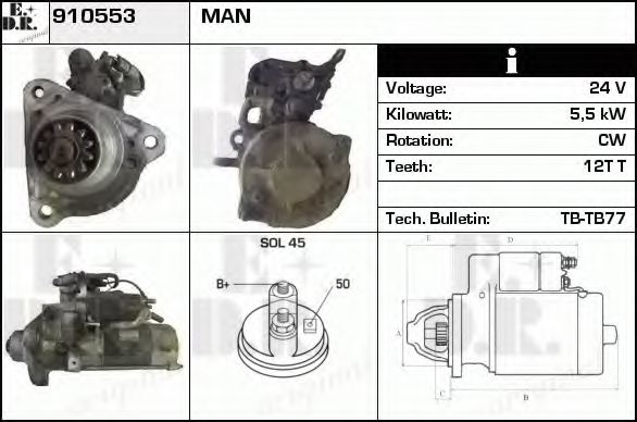 EDR 910553 Starter
